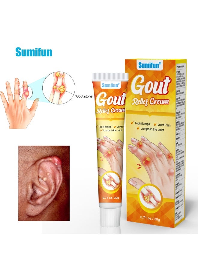 Sumifun Gout Relief Cream for Fingers and Feet, Designed to Target Tophi Lumps, Joint Pain and Inflammation, Smooth Texture, Non Sticky and Suitable for Daily Massage - Image 2
